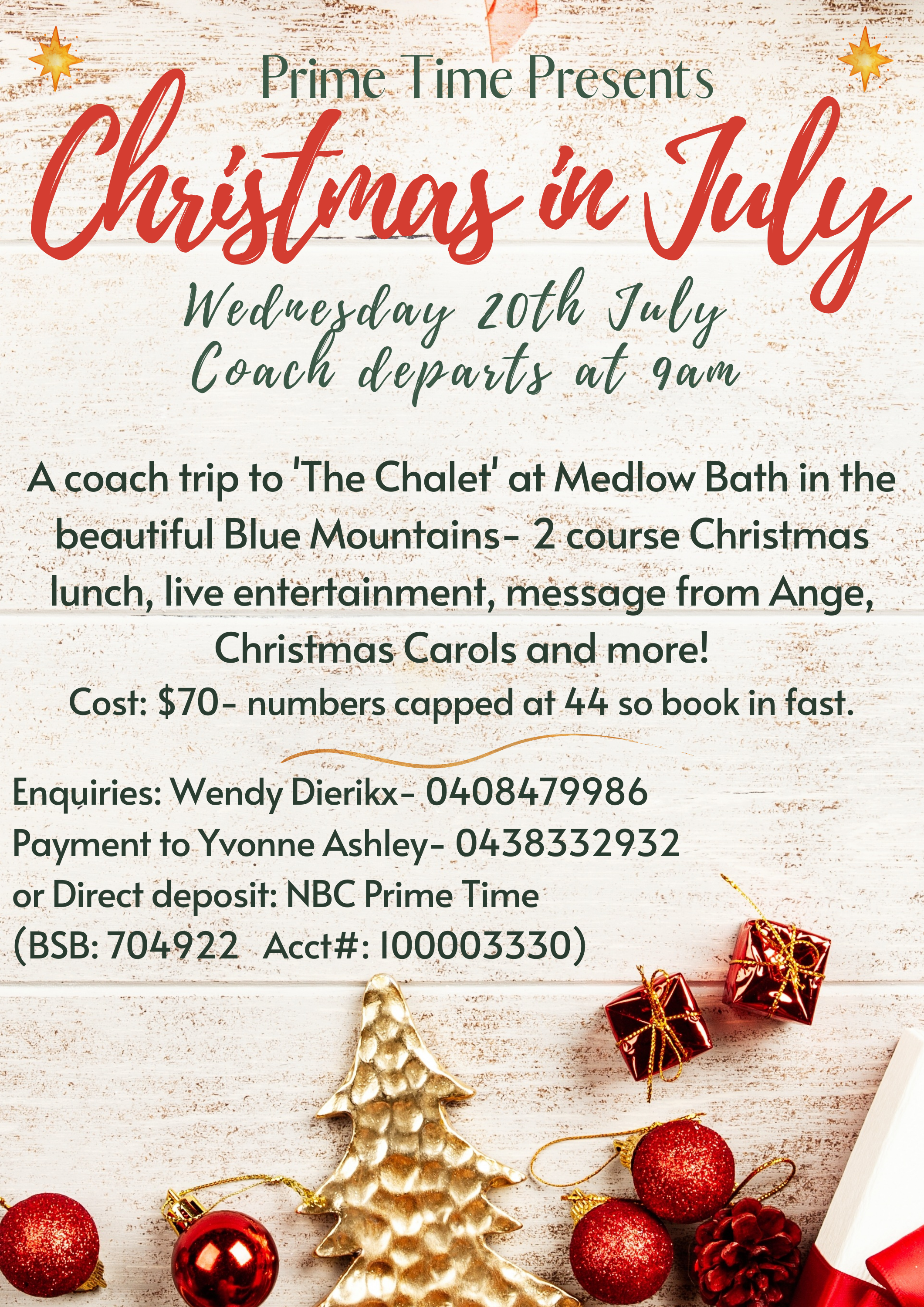 Prime Time’s Christmas in July