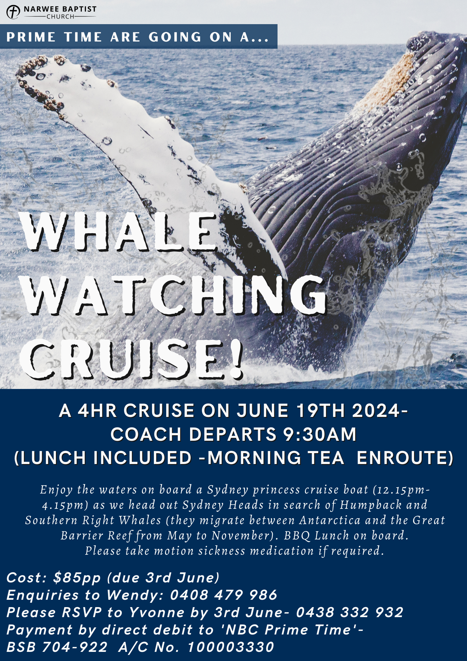 Prime Time Whale Watching Cruise