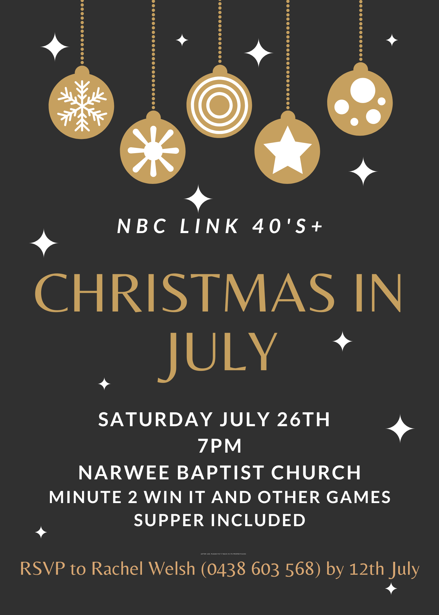 Link 40’s+ Christmas in July