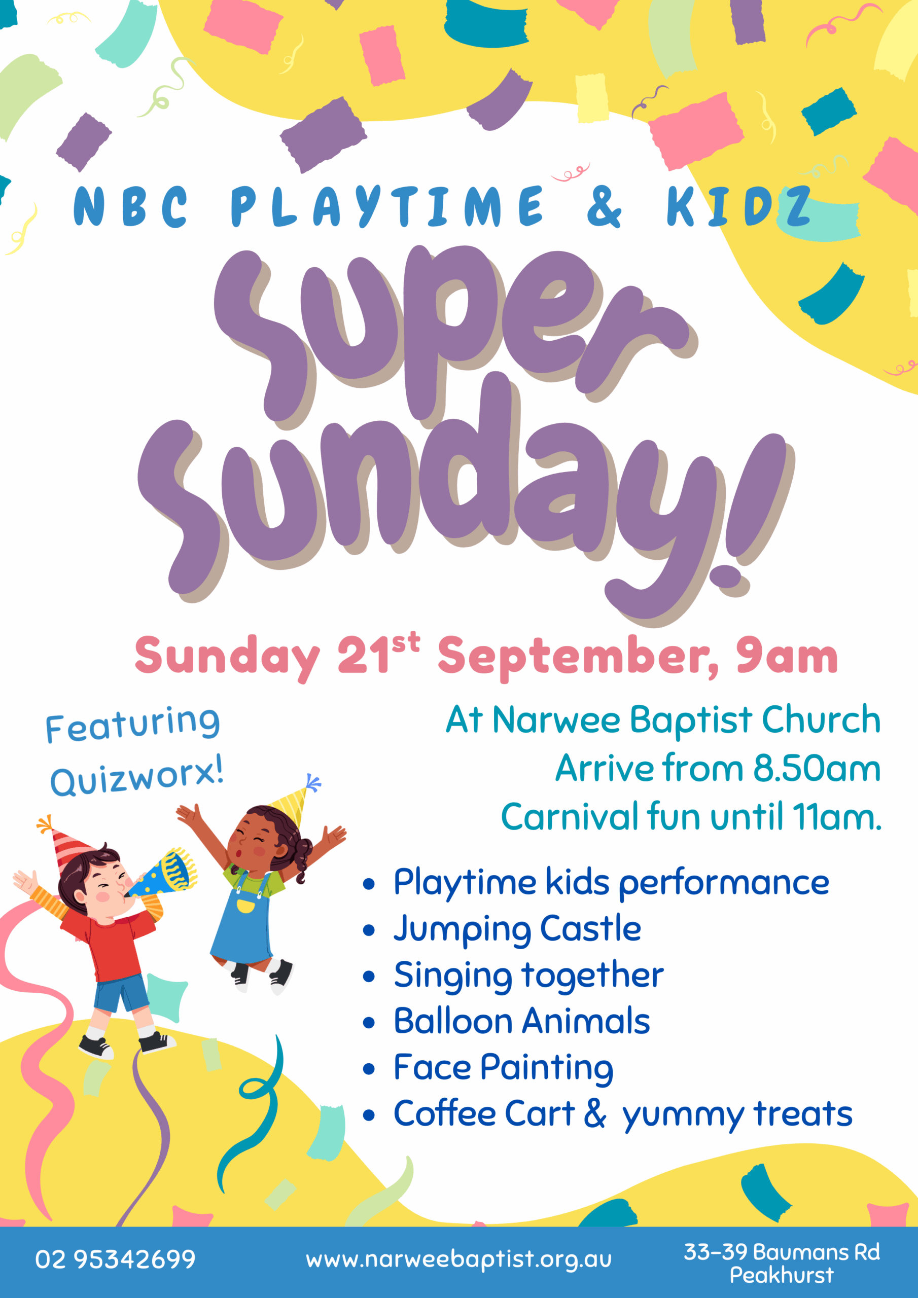 Kidz & Playtime Super Sunday!